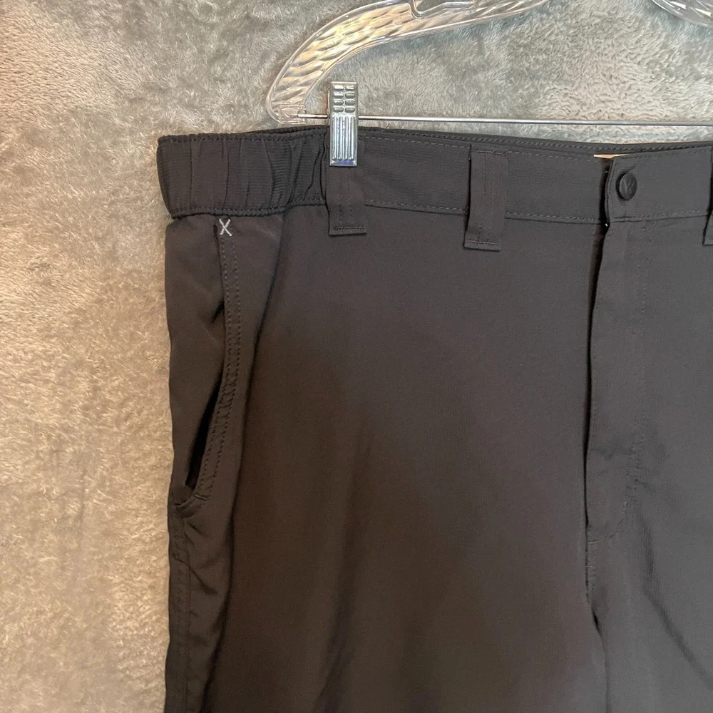Wrangler Mens Size 46 Outdoor Performance Quick Dry Zip Cargo Short UPF Black